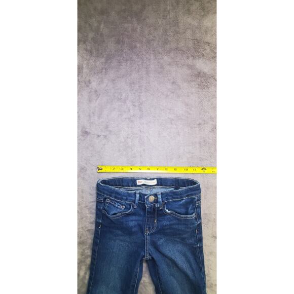 Levis Girls 710 Super Skinny Jeans Sz 7 Reg Adjustable Blue C25-47 - Picture 4 of 10
